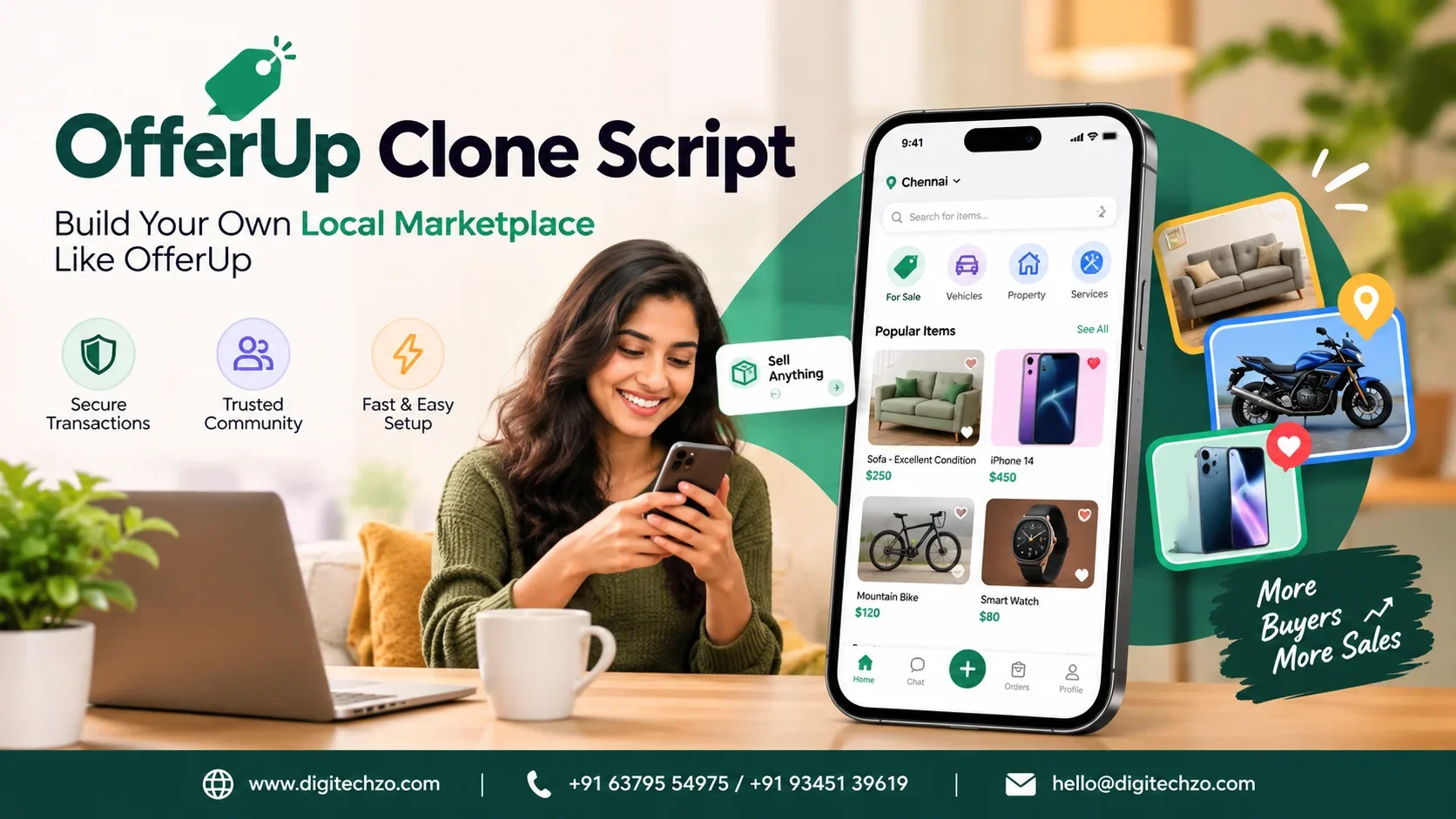 OfferUp Clone Script: Build a Feature-Rich Local Buy and Sell Marketplace