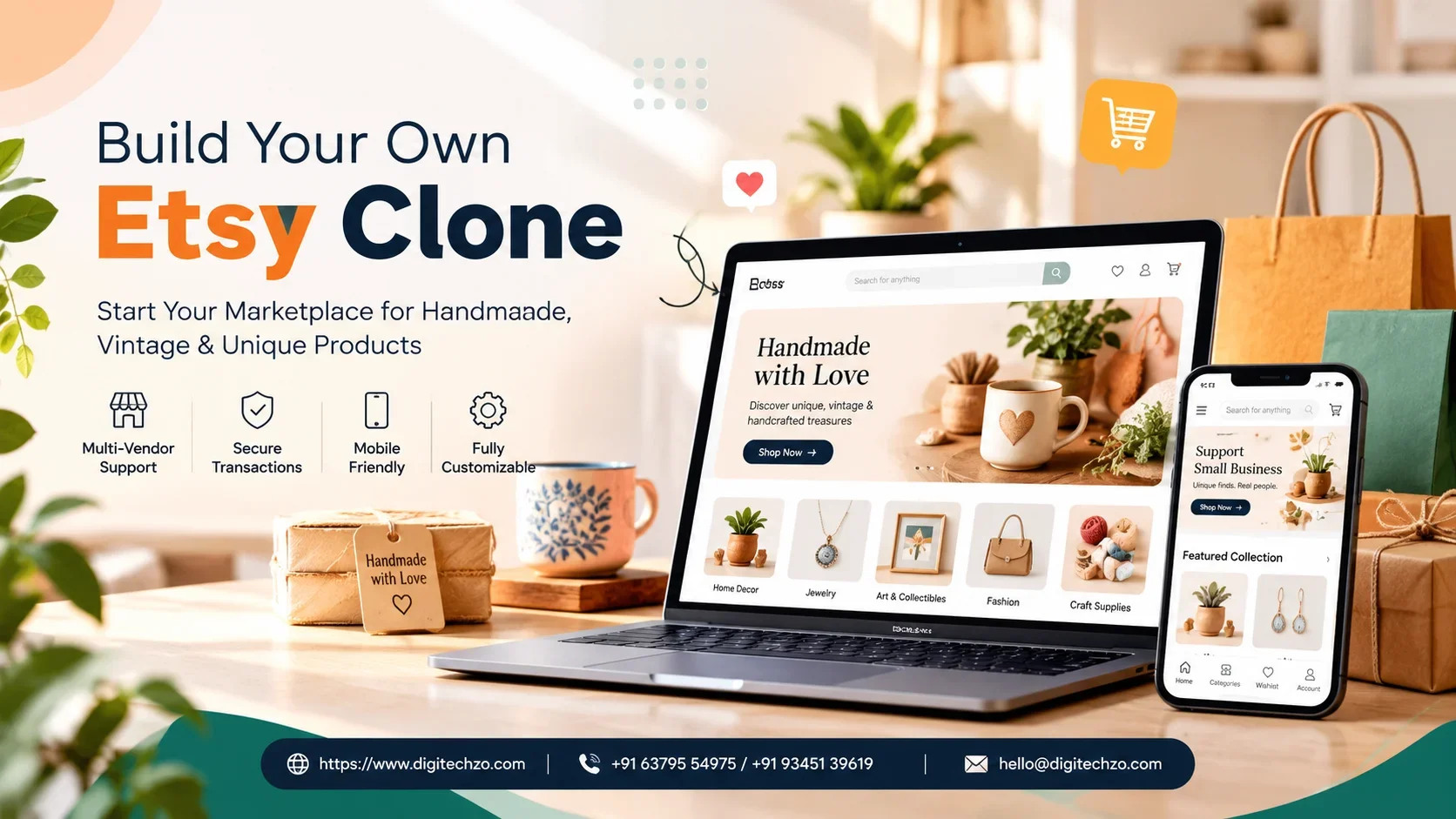 Build an Etsy Clone Marketplace: Features, Cost, and Development Guide