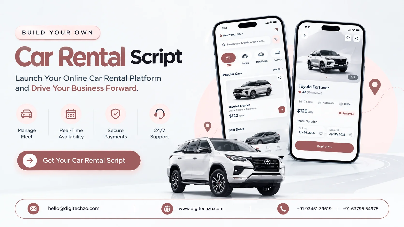 Car Rental App Clone Development to Launch Your Own Vehicle Rental Platform