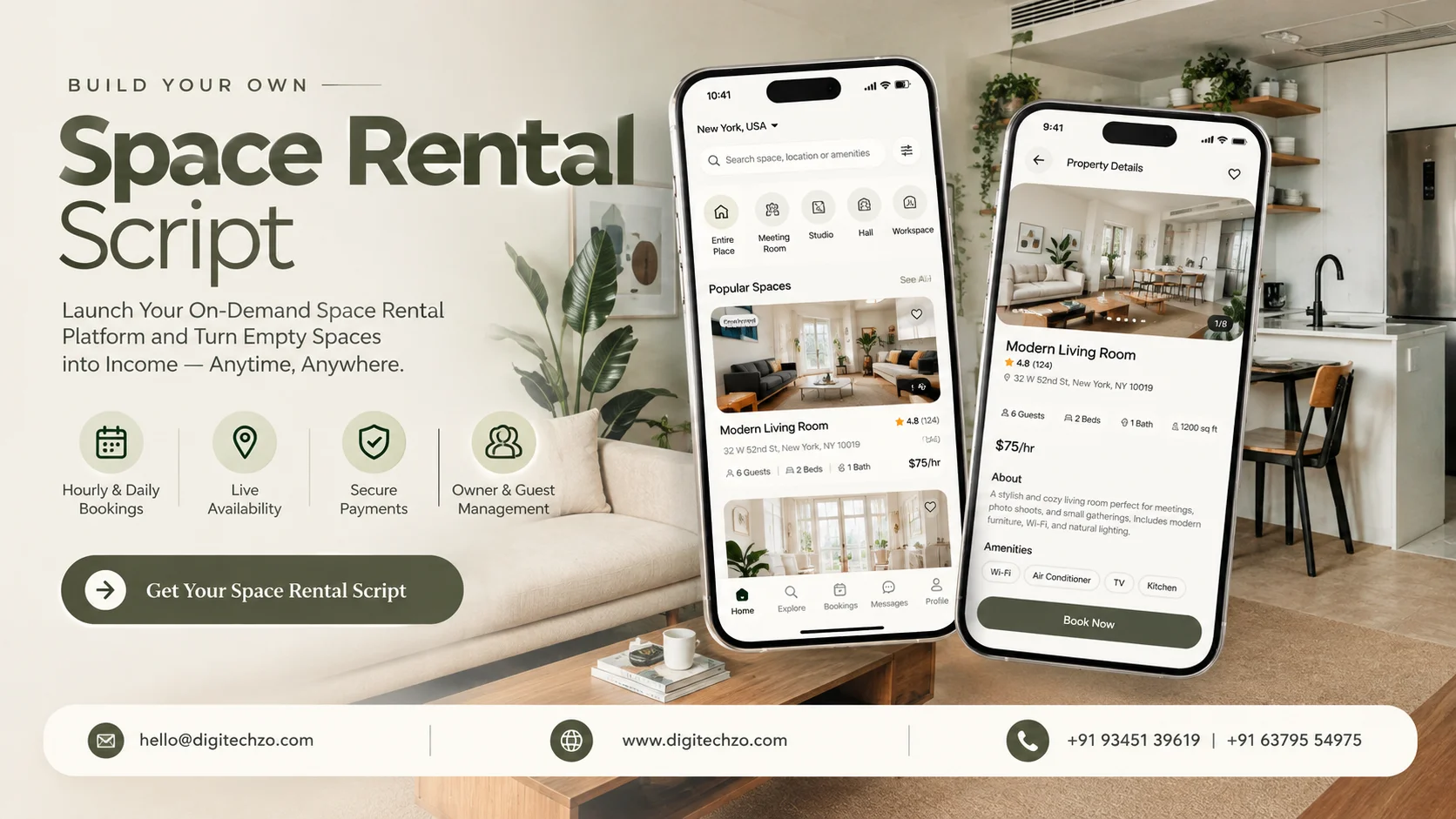 Space Rental App Clone Script to Build Your Own Space Booking Marketplace