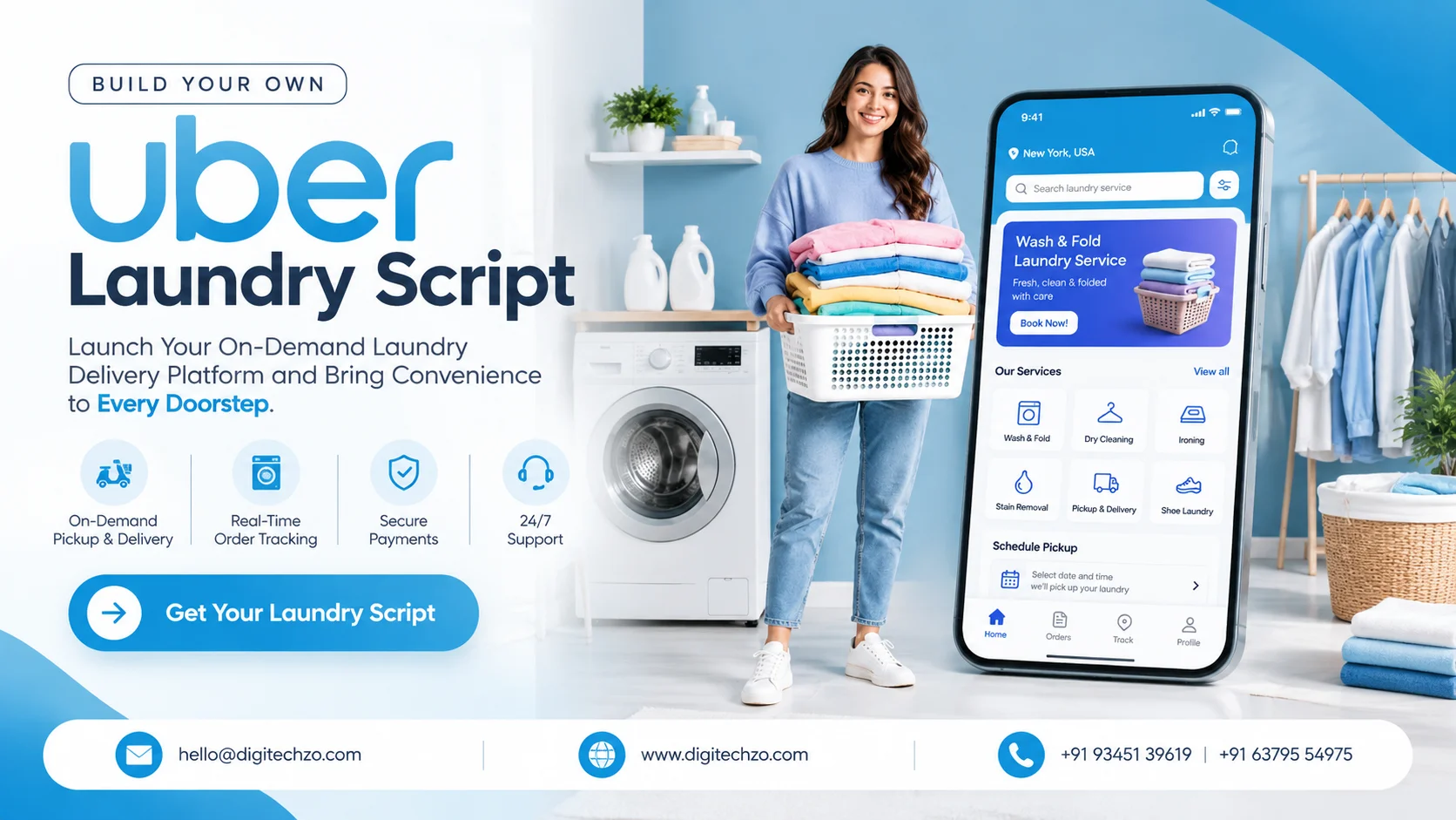 Uber Laundry App Clone Development for On-Demand Laundry Businesses