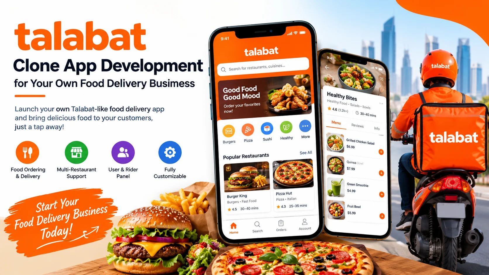 Talabat Clone Script Development for Your Own Food Delivery Business