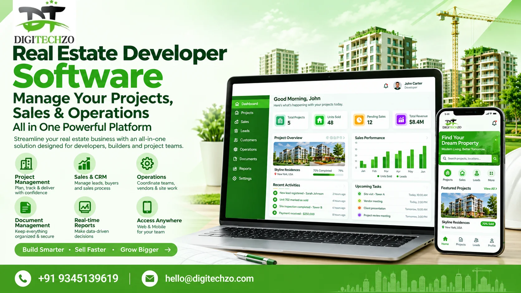 Software for Real Estate Developers to Manage Projects, Sales, and Operations